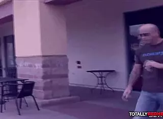 bald guy fucks redhead slut