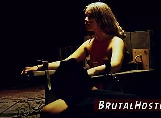 Teen bounces big boobs in domination dance