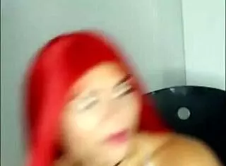 Beautiful Latina Transsexual Prepares for Video Shoot