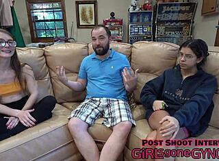 Wow! Nevinná stydlivá Mira Monroe na první gynekologické prohlídce s doktorem Tampou a sestrou Aria Nicole na GirlsGoneGynoCom!