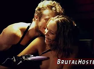 Teen bounces big boobs in domination dance