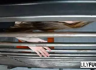 Lily Fingers Her Wet Pussy While Detained in Jail.