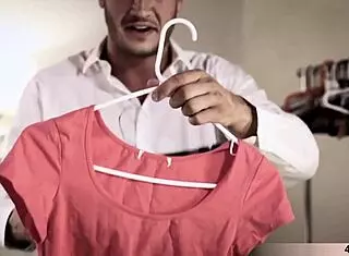 Petite Brunette Bent Over for Rough Fucking