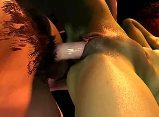 Goblin Girl Ass to Pussy Drilling in Close-Up 3D Porn!