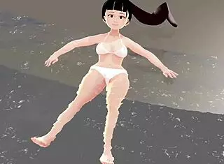 Honda Cocoa introduces herself in white bikini.