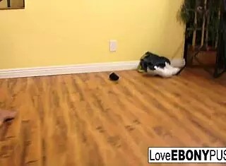 Black Slut Gets Fucked in Interracial Pussy and Blowjob Scene with Cumshot