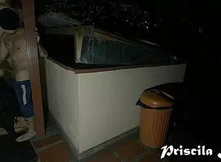 My curvy girlfriend wants to have sex with me in the gazebo