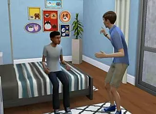 kenji, darius, and ben sims4 get together