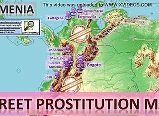 colombian street prostitution map with brothels and escorts