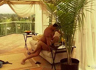 Does expressing love to the brunette lead to balcony plowing?