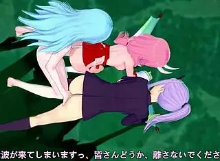 Shuna And Shion Rimuru Threesome In Hot Springs