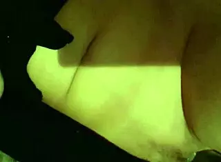 Teen amateur masturbates pussy with bottle showing big natural tits