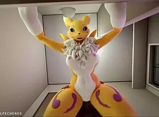 Renamon Gets Her Ass Fucked Hard In Ten-Minute Loop