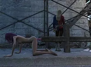 Holly plays with dildo in fallout 4