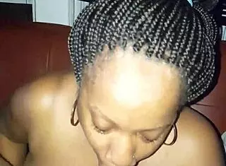 homemade ebony blowjob in casual setting