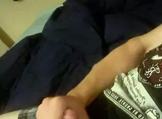 duane solo masturbation cum on cock