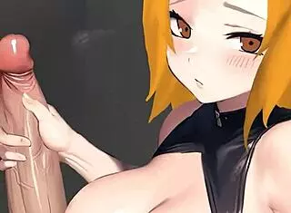 Tsunade’s Handjob in Wild Anime Action Scene