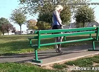 Dominate That Humiliated Blonde Babe Outdoors!