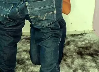 Wife's ass plug surprises husband during anal.