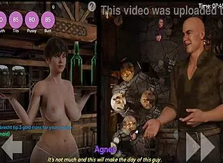 i'm the perverted waitress with big tits and ass in this hentai anime