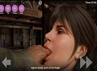 i'm the perverted waitress with big tits and ass in this hentai anime