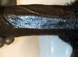 Massive Black Monster Cock with Prominent Veins Ready for Action