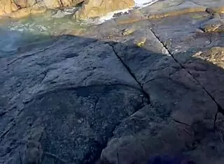 Sucking An Unknown Big Cock On The Beach With Natural Tits.