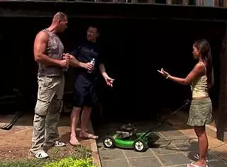 chubby german babe gives pov blowjob and anal handjob