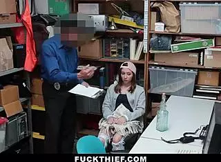 Cute Teen 18+ Fucks Officer to Escape Trouble