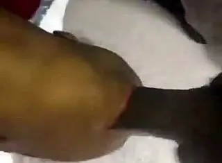 Teanna Trump gives a sloppy blowjob to big black cock while nude