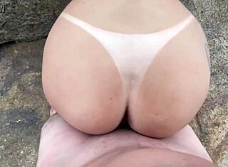 Ω άνθρωπε, αυτό το παραλιακό αναλ χτύπημα ήταν τρελό με καυτό κρέμα πιε τελείωμα! 😈