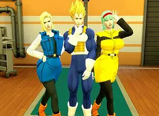 In Dragon Ball Porn Epi 15, Vegeta Fucks Nro 18 Hard in the Ass While Bulma Cheats with Her Lover