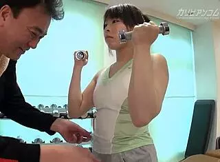 Time fuck bandit stops time in gym, intense ass action