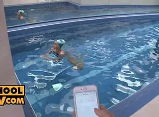 Anna Rose, the Sexy Student, Fucks Her Swim Coach Hard in the Gym!