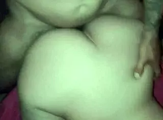 Brazilian bitch bent over for doggystyle, big pussy and ass getting fucked raw.