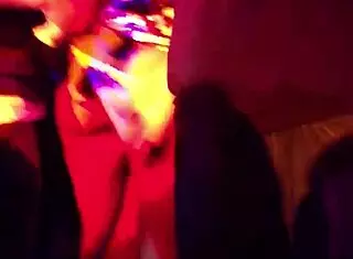 Amateurs Feel Intense Pleasure as Girl Sits on Bottle and Licks Partner on Stage