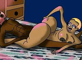 veľký čierny zadok v animovanom divokom doggystyle