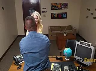 Blonde Milf Shocked By Principal's Doggystyle Request!