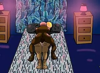 Big Black Booty Fuck Animation in Wild Doggystyle Action