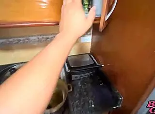 Latina bride's blowjob leads to huge ass creampie