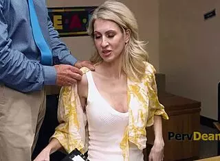 Blonde Milf Shocked By Principal's Doggystyle Request!