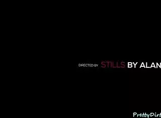 brunette babe sasha bends over for anal