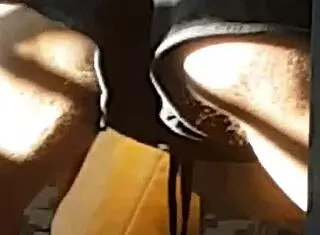 Spying on sister practicing yoga