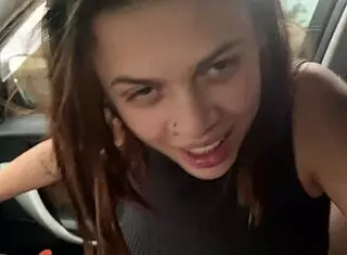 Ma Santos Gives Oral On The Highway With Dirty Talk