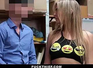 blonde teen fucks detective