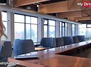 This busty blonde gets a public fuck on Mydirtyhobby, so hot!