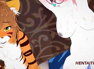 Furry Yiff Futanari Hentai Orgy 3D dengan Shemale Creampie