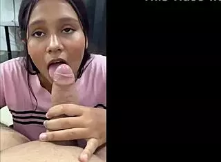 latina student deepthroats classmate during chat