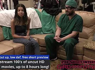 Doctor aria nicole performs kinky gyno exam in florida hospital