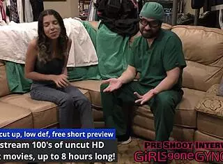 Doctor aria nicole performs kinky gyno exam in florida hospital